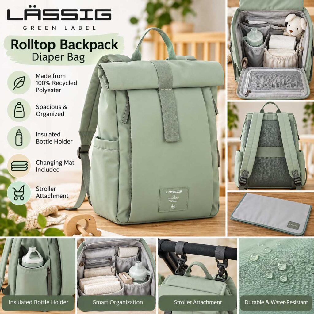 LÄSSIG Green Label Rolltop Backpack