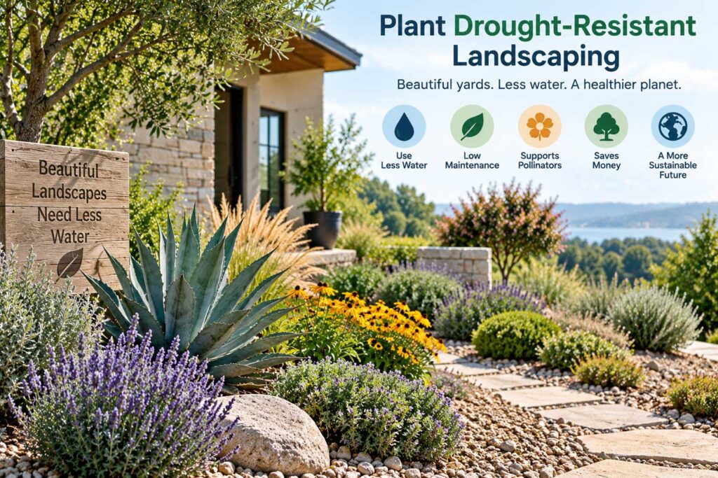water conservation techniques with Plant Drought-Resistant Landscaping