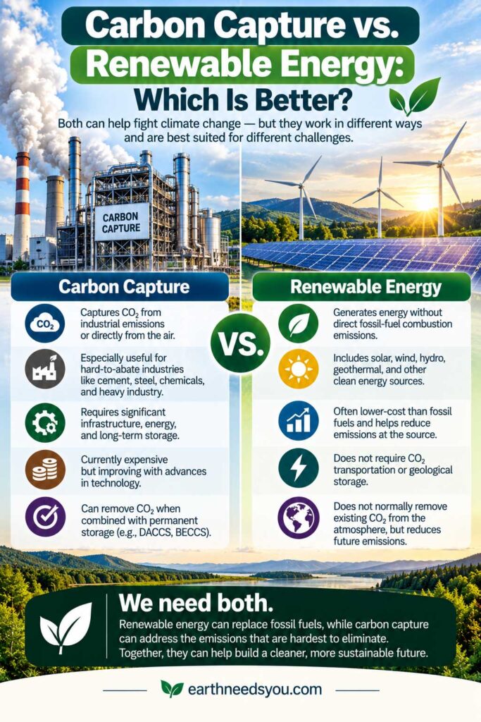 Carbon Capture vs Renewable Energy