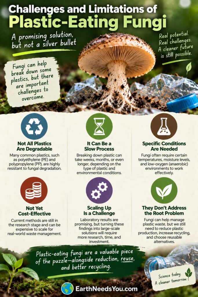 How Plastic-Eating Fungi Could Help? 10 Challenges and Limitations of Plastic-Eating Fungi