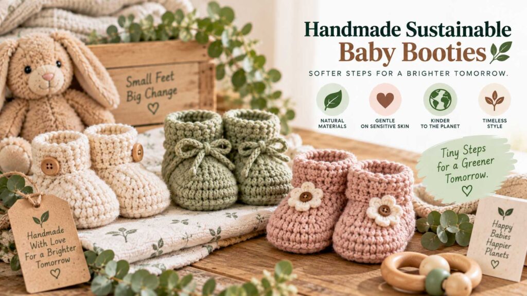 Handmade Sustainable Baby Booties