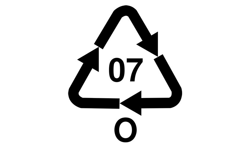 Plastic recycling symbol 07