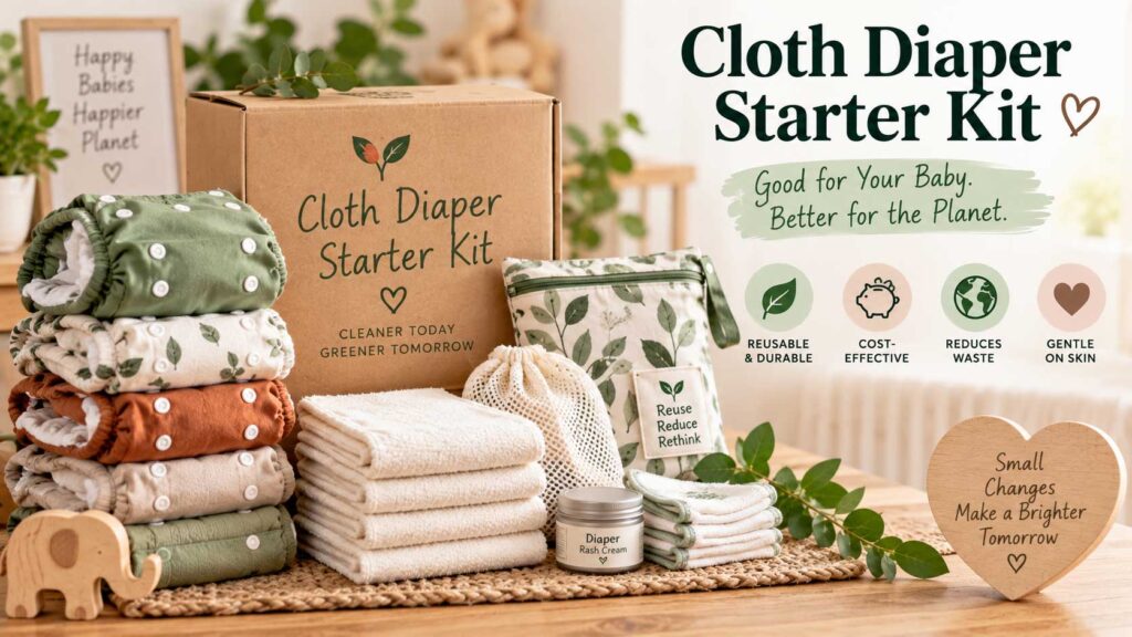zero waste baby gifts Eco-Friendly Cloth Diaper Starter Kit